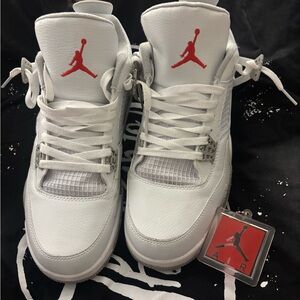 Jordan White and Red Men's Shoes